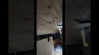 ceiling install in this #skoolie #viralshorts #shorts #short #shortvideo #offgrid
