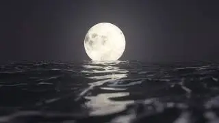 MOON AND OCEAN VIDEO BACKGROUND