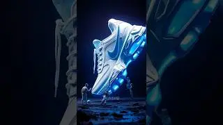 Astronauts Discover Giant Futuristic Nike Shoe. #shorts #SneakerVerse #GiantKicks #MartianStyle