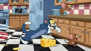 Classic Tom & Jerry cartoon style, bright colors, smooth animation, kids friendly