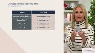 Limitless ChargeHub Power Bank with Retractable AC Prong & Cables on QVC