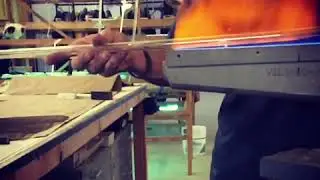 Slow motion ribbon burner