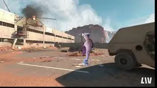 VR with MadDad in Arizona Sunshine Using Nvidia broadcast green screen and LIV and Katwalk treadmill