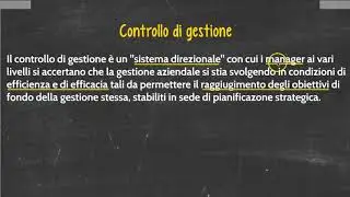 PIANIFICAZIONE E CONTROLLO || contenuti e logiche 1