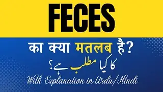 Feces Meaning in Hindi |Feces Ka Kya Matlab Hota Hai' Hindi/Urdu Explanation Included
