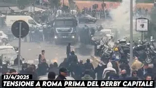 TENSIONE A ROMA PRIMA DEL DERBY CAPITALE || Lazio vs AS Roma 13/4/2025
