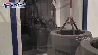 ZHYAO Wheel Hub Painting Line-Showroom Finish at Production Speed #powdercoatingline #powdercoating