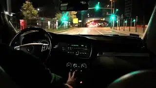 Chill city night drive in Warsaw | Cockpit view in Saab 9-3 | 4K