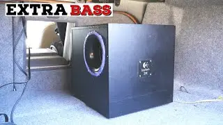 Logitech subwoofer in car BASS TEST