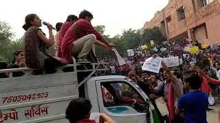 JNU protest start from Sabarmati Dhaba to JNU administration block