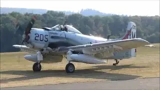 Douglas A-1 Skyraider / Motorstart / Idle & Takeoff / OTT16 Oldtimer Hahnweide 2016