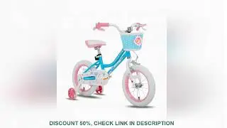 US warehouse Colorful Girls Bike with Basket & Training Wheels 12 14 16 18 Inch Kids Bike Foot Brake