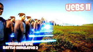 Insane Battle Simulation: Laser Knights vs Egyptian Spearmen!-UEBS 2