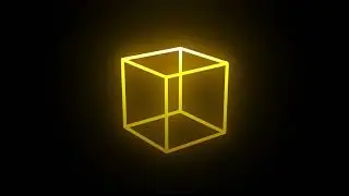 Yellow Neon Cube Rotation | FREE Futuristic 3D Motion Graphic Background Loop