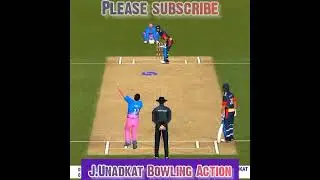 J UNADKAT Real Time Bowling Action   Real Cricket 20 #shorts #Rc20