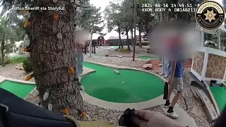 Animal Control officer rescues tiny squirrel at mini golf course in Colorado