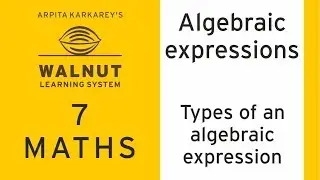 7 Math - Algebraic expressions - Types of an algebraic expression