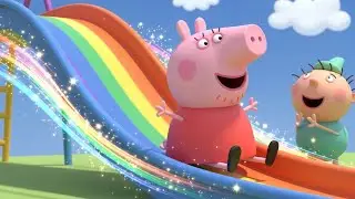 Peppa Pig Slipped on the Rainbow Slide | Nursery Rhymes for Kids & Baby Songs