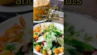 Explore Summer's Flavor Green Salad with Strawberries and Walnuts! #cooking #StrawberryWalnutSalad