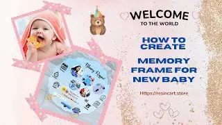 How to create memory BABY frame for new baby Gift! 🎁❤️ ✨ #gift #trendingshorts #babyframe #babylove