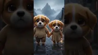 Lost in the Rain: A Heartbreaking Journey of Two Puppies 🌧️🐶