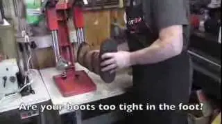 Stretching Dubarry boots to fit. Stretching boots in the foot to fit.
