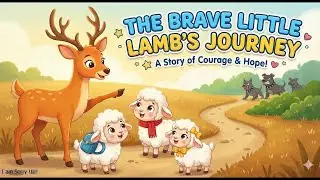 Courage Story for Kids | Deer Helps a Lamb Escape Dogs | Animated Moral Story