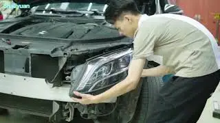 Mercedes-Benz S class W222 upgrade complete car headlight.