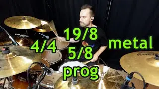Drum solo in odd time signature playalong