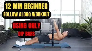 12 Min Follow Along Beginner Calisthenics Workout Using Dip Bars