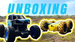 RC Rock Climbing Car VS RC Double Flip Stunt Car Unboxing & Fight - Tuk Tuk Gaadi