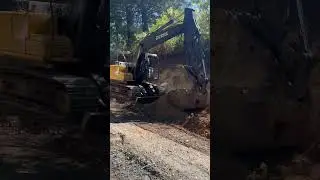 Road Widening Project #johndeer #excavator #construction #dumptruck #heavyequipment #digger #oregon
