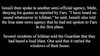 Explosion near Iran nuclear facility in Isfahan