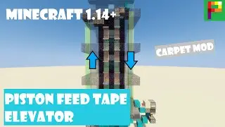 Piston Feed Tape Player Elevator Tutorial | Carpet Mod (Minecraft 1.14+)