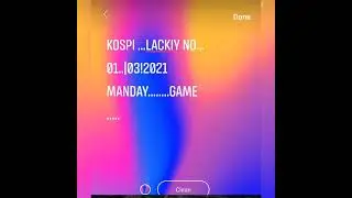 Kospi....manday .... solid.  .game ....single jodi noo...