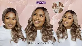 Beginner Friendly Ash Blonde Wavy Wig Ft. LUVME HAIR