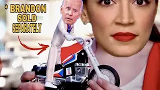 Joe Biden as EVEL KNIEVEL Action Figure - try not to laugh