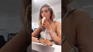 What I eat in a day at the office 🍌🍝 #whatieat #whatieatinaday #wie #wieiad #uksize8wie #minivlog