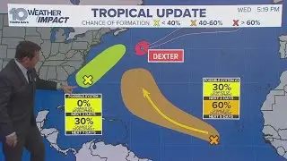 Tracking the Tropics: Tropical Storm Dexter churns in open Atlantic, two other systems being monitor