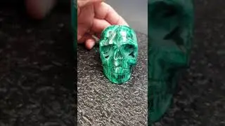 Malachite skull