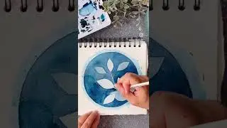 Leaves Watercolor Negative Painting #watercolor #painting #watercolortutorial