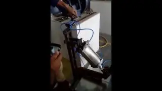 working of pneumatic sheet metal cutter