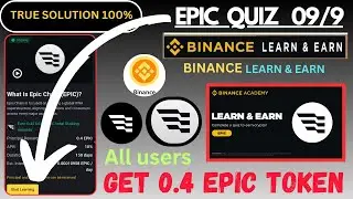 Binance Learn & Earn: Epic Chain Quiz Answers (Binance Academy Tutorial + Epic Token Update)
