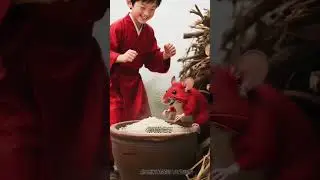 The old man saved the mouse  😭🥰😍~ Mini Wood Toys Woodworking Art Skills Wood Hand Craft #Shorts