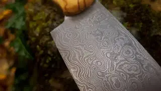 Forging a Raindrop Damascus Knife