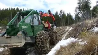 Colectarea lemnului in Romania cu skidder-ul Noe NF170-4R