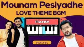 Mounam Pesiyadhe BGM Piano Notes | Love Theme | Yuvan BGM | Suriya | Trisha | MadrasTamil
