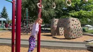Swings like a monkey at the park - Monkey bars