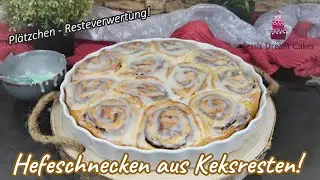 Fluffige Hefeschnecken aus Keksresten / Leckere Pl&auml;tzchen-Verwertung!