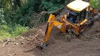 Dangerous and Narrow Hilly Road-JCB Making New Track